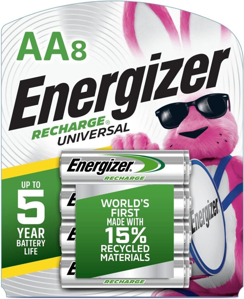When you find out AA batteries are sold in packs of four 2 Energizer Rechargeable AA Batteries
