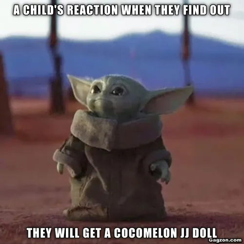A child's reaction when they find out they will get a Cocomelon JJ Doll